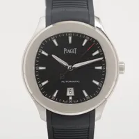 ピアジェ ポロ デイト G0A47014 SS×ラバー AT 黒文字盤 A2639536