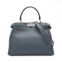 フェンディ ミニピーカブー セレリア レザー×パイソン 2WAY