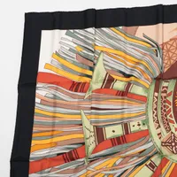 HERMES シルクスカーフ\"砂漠の革飾り\" エルメス カレ90 CUIRS DU DESERT 砂漠の革飾り スカーフ シルク