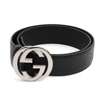 ◇グッチ◇214351/PVC/インターロッキングG/ベルト/ブランド GUCCI グッチ 214351 インターロッキングG GG柄 レザー ベルト