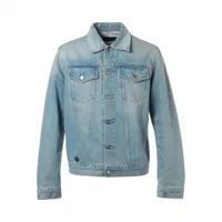 極美品！ヴァレンチノ Vロゴ メンズ デニム ジャケット ブルゾン ブルー 50 極美品！ヴァレンチノ Vロゴ メンズ デニム ジャケット ブルゾン