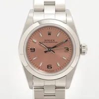 ロレックス オイスターパーペチュアル24 76080 SS SS AT ピンク文字盤