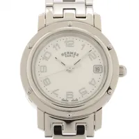 エルメス クリッパーナクレ CL4.210 SS クォーツ エルメス HERMES 】 腕時計 CL4.210 クリッパー ナクレ ブラック文字盤