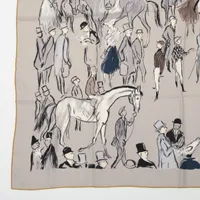 エルメス カレジェアン Paddock パドック ストール カシミヤ×シルク