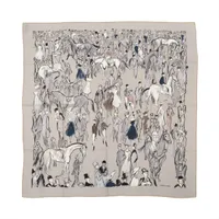 エルメス カレジェアン Paddock パドック ストール カシミヤ×シルク