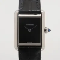 カルティエ タンク マストSM WSTA0042 SS✕革Qzシルバー文字盤 Cartier カルティエ WSTA0042 タンク マスト ウォッチ SM