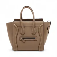 CÉLINE ラゲージ マイクロショッパー レザー ハンドバッグ CELINE 極 美品 セリーヌ ラゲージ マイクロショッパー レザー