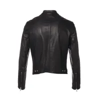 エンメティ ラムスキン レザージャケット 46 メンズ ブラック