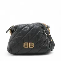 バレンシアガ エクスプローラー レザー ショルダーバッグ ブラック