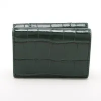 バレンシアガ Bロゴ 600212 クロコ型押し コンパクトウォレット