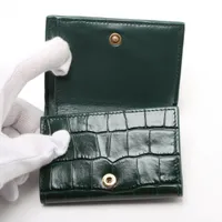 バレンシアガ Bロゴ 600212 クロコ型押し コンパクトウォレット