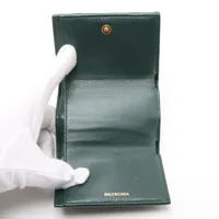 バレンシアガ Bロゴ 600212 クロコ型押し コンパクトウォレット