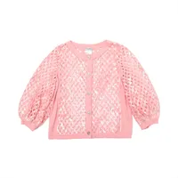 シャネル カシミヤ カーディガン 34 レディース ピンク ベルト付き