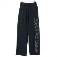 バレンシアガ 22年 コットン スウェットパンツ XS メンズ ブラック