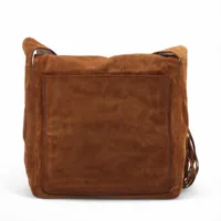 ★coco★ Chanel Coco Mark Suede Shoulder bag Fringe Brown Gold Metal