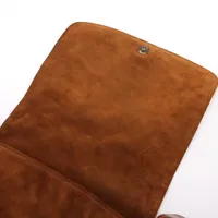 Chanel Coco Mark Suede Shoulder bag Fringe Brown Gold Metal