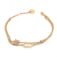 未使用近いディオールブレスレットD-fusion ゴールドパールストーン