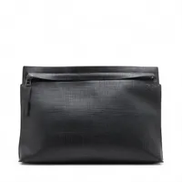 メゾンマルジェラ 4ステッチ レザー クラッチバッグ ブラック