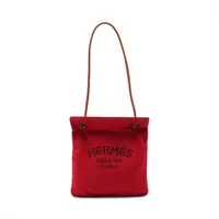 エルメス アリーヌMM トワルシェブロンxレザー レッド シルバー金具 □P:2012年