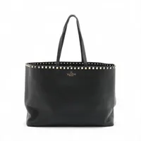 ヴァレンティノ　アトリエ　ハンドバッグ　2way　キャンバス　レザー　ブラック VALENTINO ヴァレンティノ アトリエ バッグ キャンバス