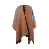 エルメス カシミヤ ポンチョ サイズ表記無し ユニセックス ブラウン