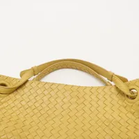 ボッテガヴェネタ イントレチャート レザー トートバッグ イエロー