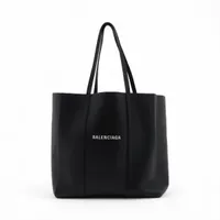 バレンシアガ パニエXS ラフィア×レザー カゴバッグ ブラック×ベージュ