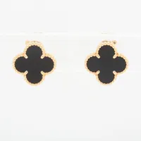 ヴァンクリーフアンドアーペル　オニキス　ヴィンテージアルハンブラピアス ヴァンクリーフ&アーペル ヴィンテージアルハンブラ オニキス ピアス