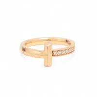 ティファニー Tワン ナロー リング 750(PG) 4.2g VP005294｜中古