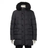 ムーレー ナイロン ダウンジャケット 44 メンズ ブラック ニット