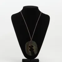 美品 エルメス リフト GM ネックレス バッファローホーン ラッカー ブラック エルメス リフトGM ネックレス バッファローホーン×ラッカーウッド