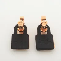 エルメス オーケリー Y:2020 ピアス(両耳用) GP×革 ゴールド