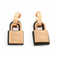 エルメス オーケリー Y:2020 ピアス(両耳用) GP×革 ゴールド