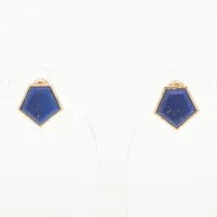 アガット ラピスラズリ ピアス K10×SV 1.2g A3991068｜中古ブランド品
