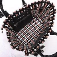 バレンシアガ ビストロバスケットバッグXS パテントレザー