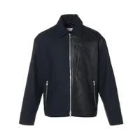 エルメス セリエ 20年 カシミヤ×レザー ジャケット 36 メンズ