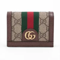 グッチ GGスプリーム 772321 PVC×レザー コインケース ベージュ