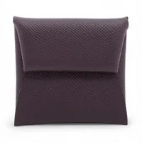 エルメス バスティア オーストリッチ コインケース ピンク シルバー