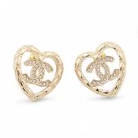 シャネル ココマーク B24K ピアス(両耳用) GP×レザー ゴールド