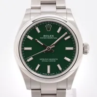 ロレックス オイスターパーペチュアル31 277200 SS SS AT グリーン文字盤 あまりごま2