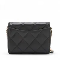 シャネル ラムスキン チェーンウォレット ゴールド金具 31番台 シャネル トレンディCC ラムスキン チェーンウォレット ブラック