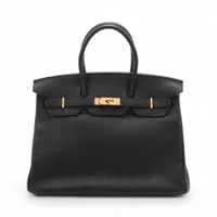 エルメス バーキン35 ルトゥルネ トゴ ブラック ゴールド金具 □P:2012年