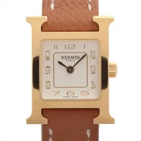 エルメス ケリーウォッチ ドゥブルトゥール GP GP×革 QZ 白文字盤