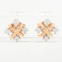 ティファニー ペーパーフラワー タンザナイト ダイヤ ピアス