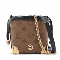 ヴィトン モノグラム リバース ノエ パース LV チャーム M82885 ブラウン RFID反応あり