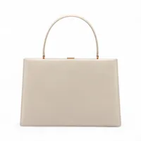 Celine Clasp Medium Leather Hand bag Beige A3994814｜Pre-owned