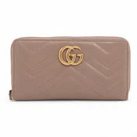 グッチ GGスプリーム ばなにゃ 701060 レザー ラウンドジップ