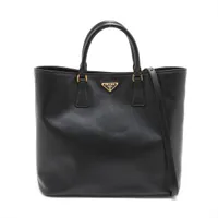 ヴァレンティノ　アトリエ　ハンドバッグ　2way　キャンバス　レザー　ブラック ヴァレンティノガラヴァーニ アトリエ キャンバス×レザー 2WAY