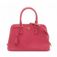 美品☆　プラダ　サフィアーノキュイール　ピンク　2way　ハンドバッグ プラダ サフィアーノキュイール パニエ 2WAYショルダーバッグ ピンク