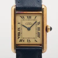 カルティエ マストタンク ヴェルメイユLM W1014354 925×革 QZ 白